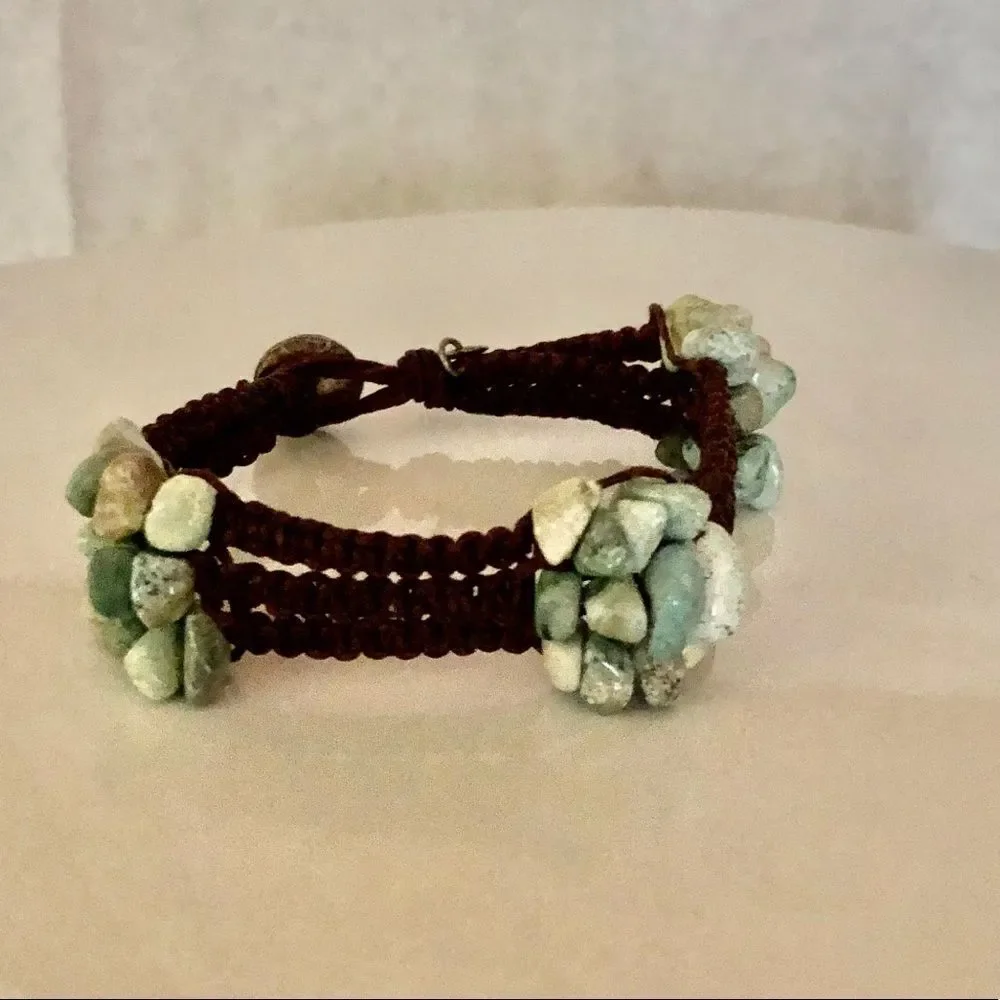 💝Leather and Puka shells Bracelet